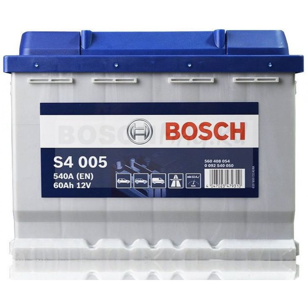 Bosch S4 005 (60 А/h), 540A R+ (560 408 054)