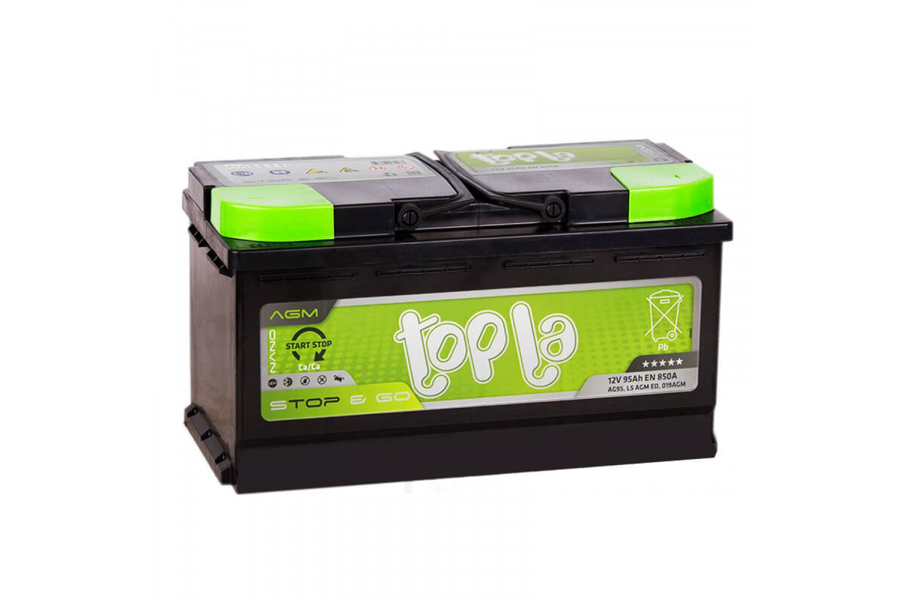 Topla TOP AGM Stop & Go (80 A/h), 800A R+
