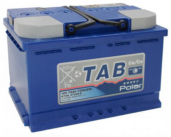 TAB Polar Blue (75 A/h), 750А R+