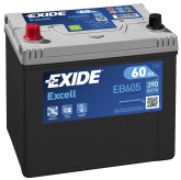 Exide Excell EB605 (60 A/h), 390A L+ JIS