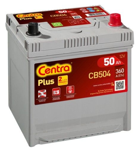 Centra Plus CB504 (50 А/ч), 360A R+