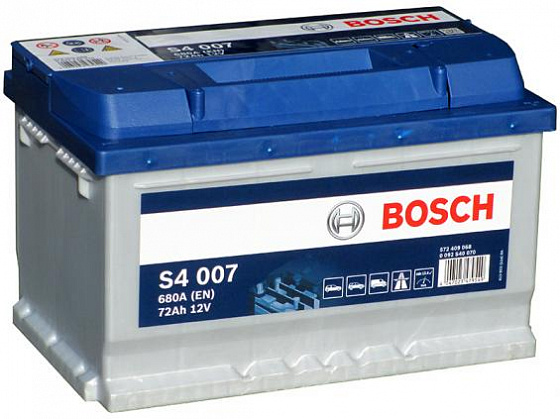 Bosch S4 007 (72 А/h), 680A R+ (572 409 068)