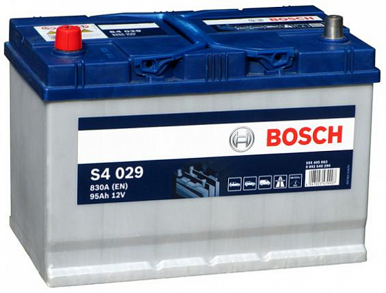 Bosch S4 029 Asia (95 А/h), 830A L+ (595 405 083)