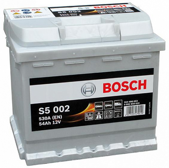 Bosch S5 002 (54 А/h), 530А R+ (554 400 053)