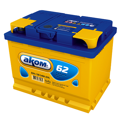 AKOM 6CT-62 Евро (62 A/h), 540А R+