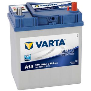 Varta Blue Dynamic Asia A14 (40 А/h), 330A R+ JIS тонкие клеммы(540 126 033)