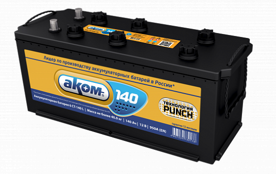 AKOM 6CT-140 Евро (140 A/h), 950А L+