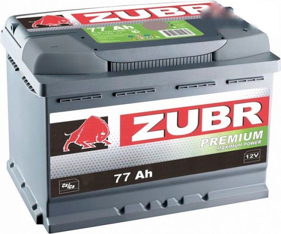 Zubr Premium (77 A/h), 730А R+ низ.