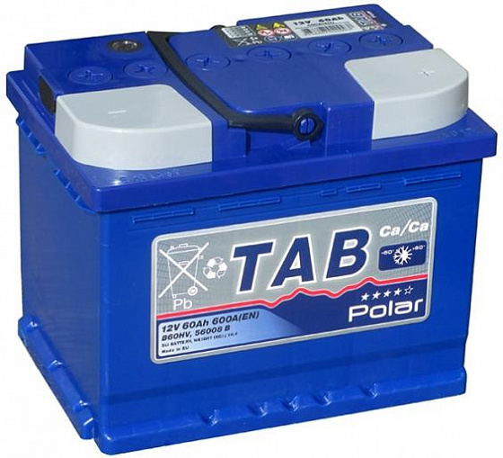 TAB Polar Blue (60 A/h), 600А R+